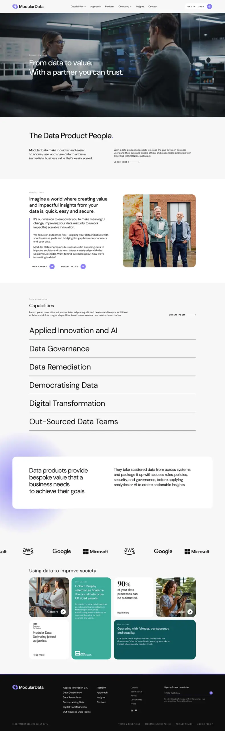 Modular Data Website