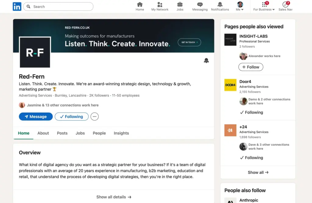LinkedIn Company Page