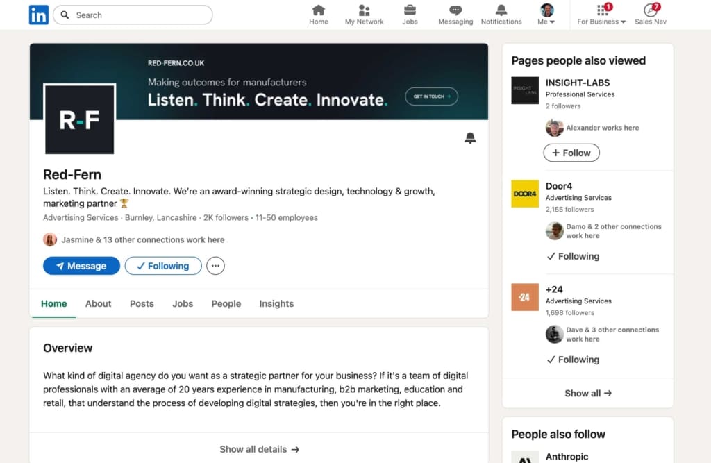 LinkedIn Company Page