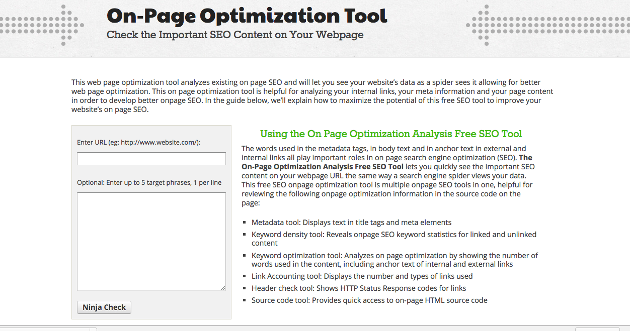 On Page Optimisation